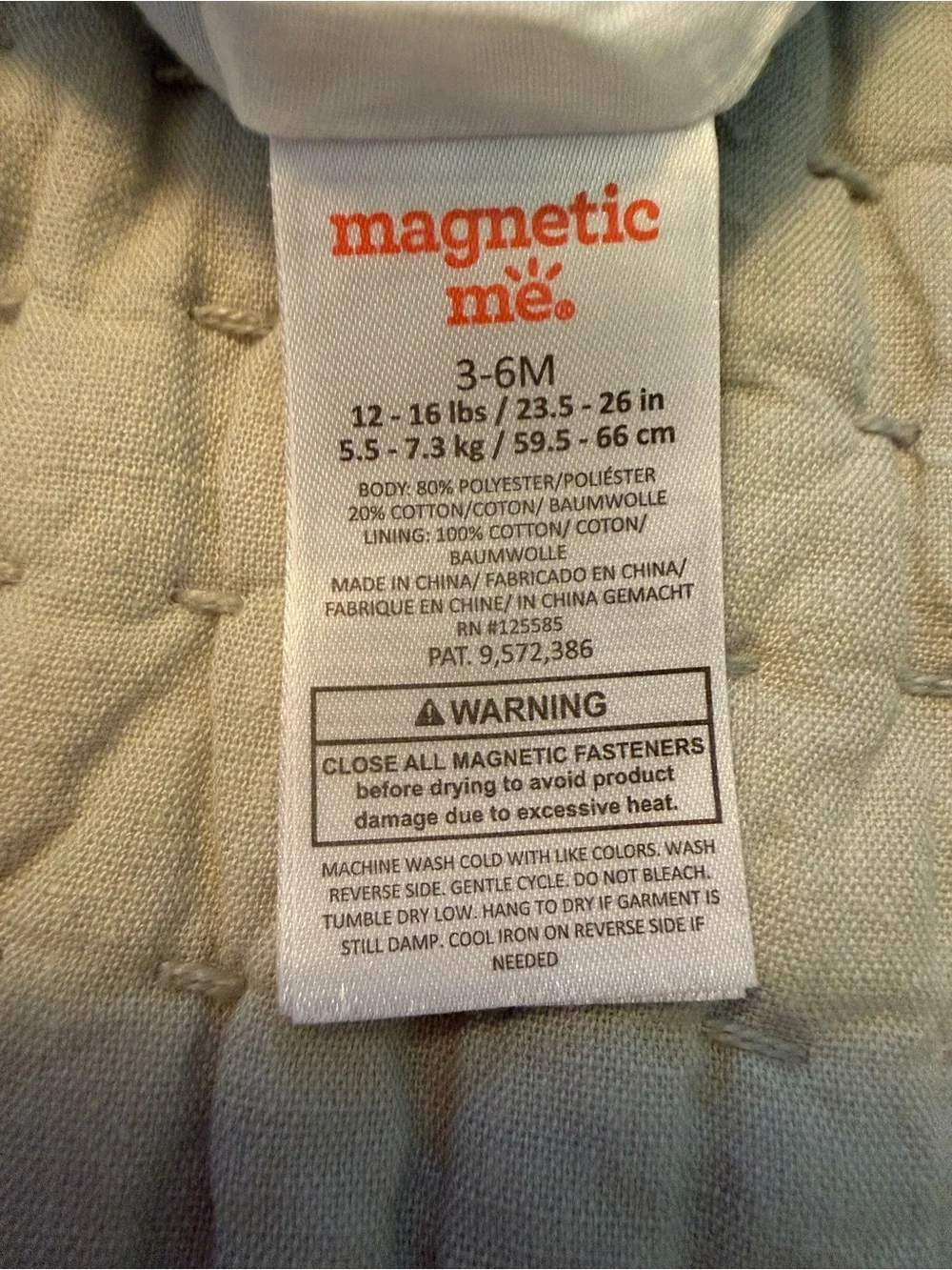 Magnetic Me Seersucker Stripe Flutter Sleeve Romper 3-6 months